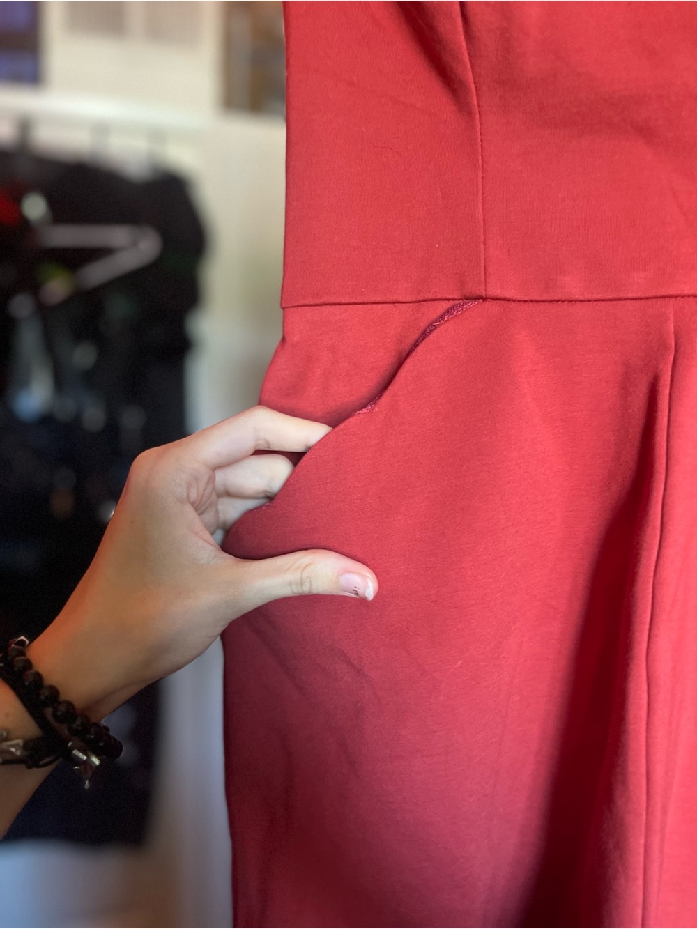 Red Strapless Romper - Picture 3 of 6